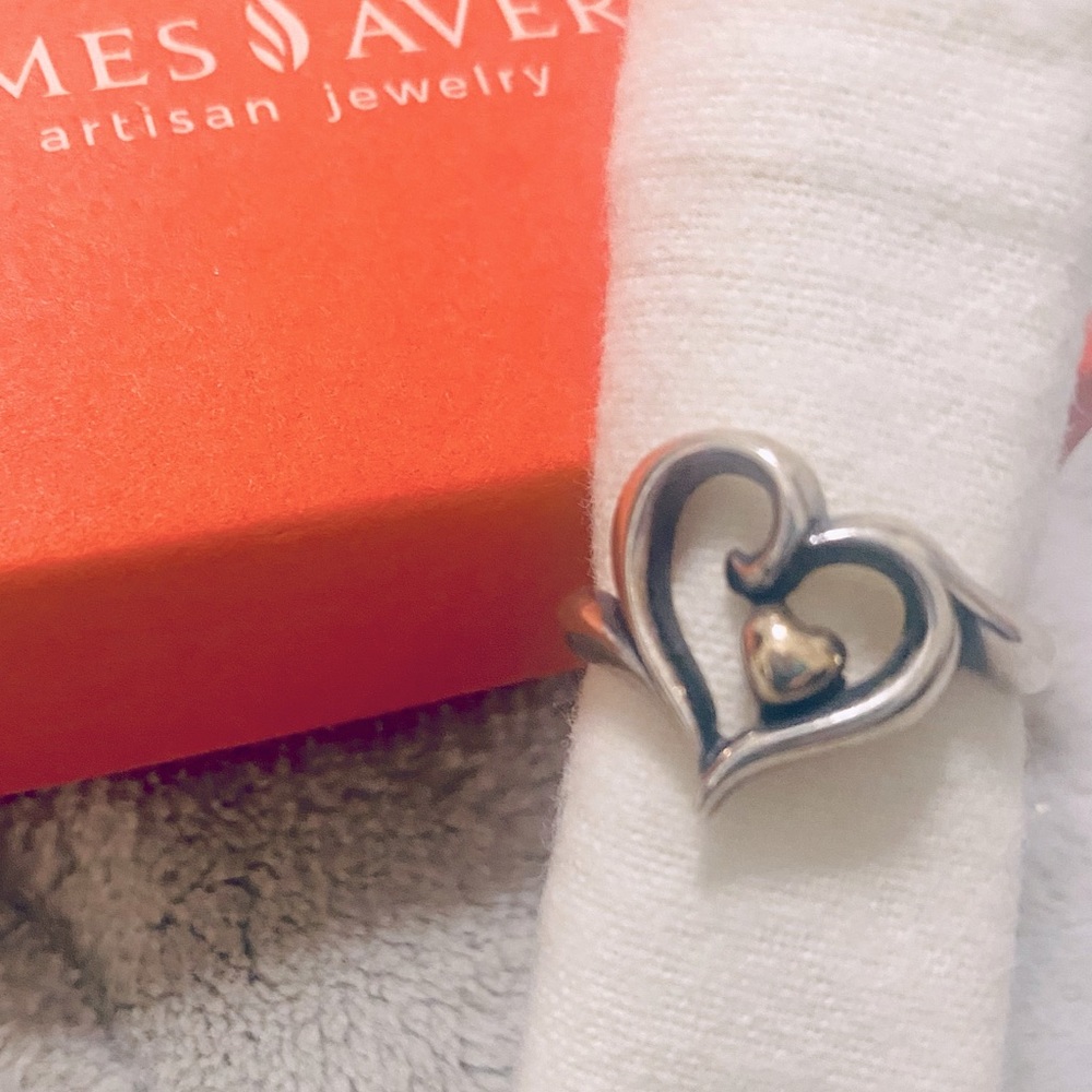Joy of My Heart Ring Sterling Silver/14kt Gold
JA box and felt bag